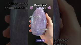 Benefits of lepidolite 💜 One of the best crystals to soothe anxiety and bring emotional balance [upl. by Alur]