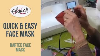 How To Sew A Face Mask FAST amp Easy Darted Mask [upl. by Siuoleoj]