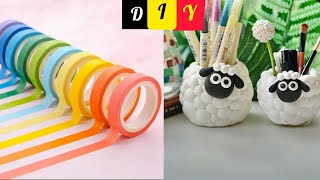 🍎DIY cute stationaryHow to make stationaryEasy paper craft ideasMiniatures school hacks [upl. by Skeie]