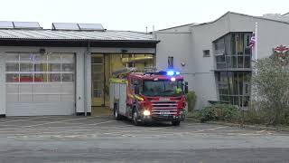 Norfolk Fire amp Rescue Service Carrow HRP61reg Scania Turnout November 2023 [upl. by Nannie84]