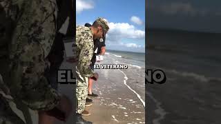 El regreso de un veterano de la Segunda Guerra Mundial a Normandía 🥺❤️ shorts curiosidades amor [upl. by Janith]