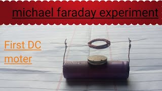 Magnet and copper wire michael faraday first Dc moter experiment [upl. by Chill]