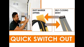 Quickly Switch From Lockable Dust Barrier Zipper to SelfClosing Magnetic Entry Strip  REUZIP™ [upl. by Akfir]