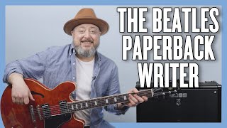 The Beatles Paperback Writer Guitar Lesson  Tutorial [upl. by Nelag]