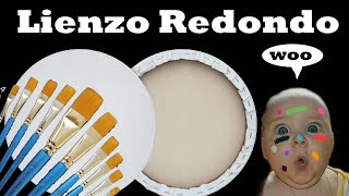 🔨🪚🎨FABRICAR LIENZO REDONDO🔨🪚🎨 【【utilizando bastidor de mercería 】】 FACIL Y ECONOMICO 🤑🤑 [upl. by Cobby]