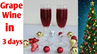 മൂന്നു ദിവസം കൊണ്ട് ഒരു മുന്തിരി വൈൻ  Grape wine recipe  Recipe No  84 [upl. by Rrats173]