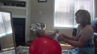 Core Exercises on ball for low tone infants [upl. by Cookie975]