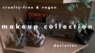 minimalist makeup collection declutter cruelty free amp vegan [upl. by Cletis]