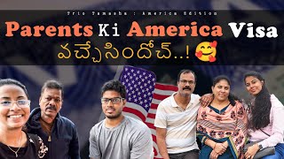 Complete Parent visa process  Parents ki visa వచ్చేసిందోచ్  B2  USA  India  Telugu Vlogs [upl. by Buyers]