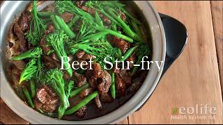 Beef Stir Fry NO OIL  Saladmaster Electric Skillet  Quick Recipes  Neolife Cooking Club [upl. by Aniara]