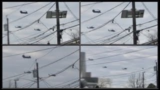 Various helicopters flying over Totowa NJ possibly military [upl. by Onidranreb]