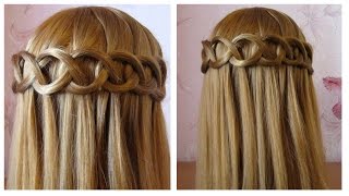 ⭐︎ Tuto coiffure simple et rapide tresse cascade boucle ⭐︎ Сoiffure facile à faire soi même [upl. by Nolyak]