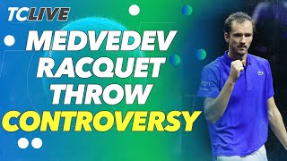 Should Medvedev have been defaulted for a racquet toss at Laver Cup  TC Live [upl. by Acnaib]