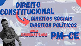 Direito Constitucional  Direitos Sociais e Políticos  PMCE  Edital 2021  Aula esquematizada [upl. by Nirac777]