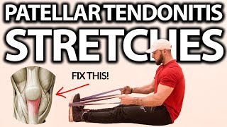 20Minute Stretching Routine for Patellar Tendonitis and Jumpers Knee [upl. by Ttreve620]