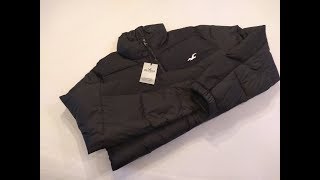 Hollister Recycled Fill Mockneck Puffer Jacket  Try On [upl. by Drallim51]