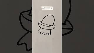 How To Draw An Alien UFO howtodraw kidsdrawing shorts theartandcraftroom [upl. by Beltran]