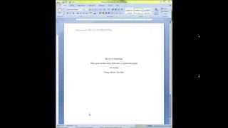 Creating the Title Page and the Abstract [upl. by Rorie]