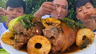 OUTDOOR COOKINGPILIPINO RECIPE PATATIM [upl. by Enaxor]