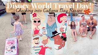 DAY 1  DISNEY TRAVEL DAY Checking in to Cabana Bay Resort  August 2024 Disney World Vlogs [upl. by Zoa481]