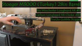 CHECK OUT THE PATTERN  Stoeger M3000Winchester Longbeard XR 5 Carlson Turkey Choke [upl. by Elenore]