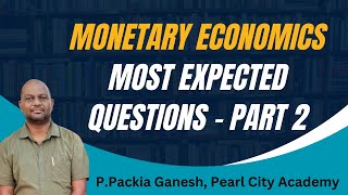 Monetary Economics Unit 9 amp 10 Expected Questions  Part 2 pgtrbeconomics pgtrb [upl. by Odetta]