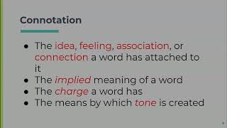 Diction DenotationConnotationMoodTone [upl. by Marden]