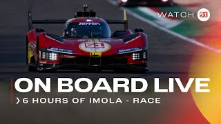 Onboard car 51 for race action at WEC Imola 6H  Ferrari Hypercar [upl. by Refanej]