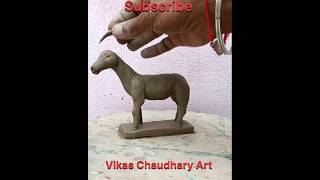 Horse making with clay animals hourse craft [upl. by Eetsim]