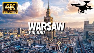 Warsaw Poland In 4K By Drone  Amazing View Of Warsaw Poland [upl. by Pihc513]