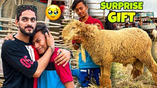 SURPRISING MY CAMERA MAN WITH DUMBA GIFT  GONE EMOTIONAL  MISHKAT KHAN  COW MANDI [upl. by Beutner]