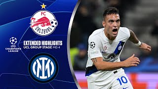 Salzburg vs Inter Milan Extended Highlights  UCL Group Stage MD 4  CBS Sports Golazo [upl. by Aikym]