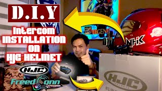 UNBOXING  DIY INTERCOM Installation on Helmet HJC FreedConnIntercoms [upl. by Kosiur768]