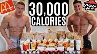 BODYBUILDERS vs 30000 CALORIE CHALLENGE  Epic Cheat Day [upl. by Berglund]