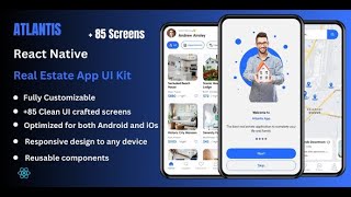 Atlantis  Real Estate React Native Expo App Ui Kit [upl. by Reinertson]