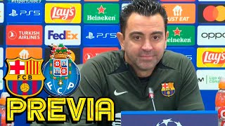 RUEDA PRENSA XAVI FC BARCELONA v FC PORTO [upl. by Nynnahs]