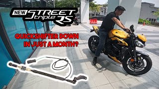 Triumph Street Triple 765 RS 2023 Quickshifter Down  Motovlog  4K [upl. by Odlanyer]