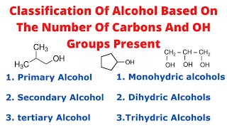 Classification of Alcohol Organic Chemistry [upl. by Mcknight528]