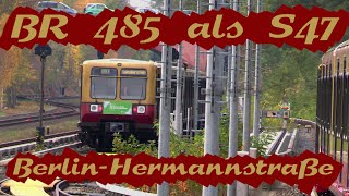 BR 485 038028043  Abfahrt BerlinHermannstraße am Abschiedstag [upl. by Tecil9]