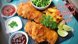 EASY BATTERED FISH RECIPE \\ SECRET BEHIND GETTING PERFECTLY CRISPY BATTER \\ COD WITH SECRET SPICE [upl. by Ahseela]