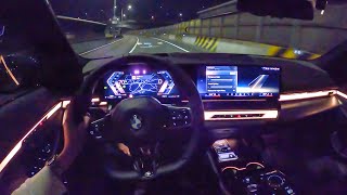 2024 BMW 530i xDrive M Sport POV Night Drive [upl. by Areema527]