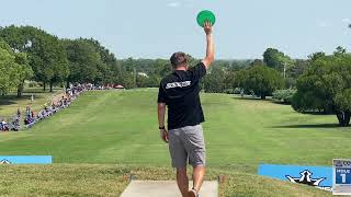 30 Disc Golfers Playing Hole One At The Emporia Country Club  2022 Disc Golf World Championships [upl. by Hayashi72]