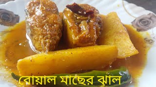 বোয়াল মাছ এর ঝাল এভাবে রান্না করলে দুপুরের খাওয়াটা জাষ্ট জমে জাবে। boyal maach ar jhal in bangla [upl. by Atla]