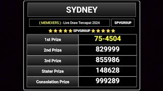 LIVE DRAW SYDNEY  LIVE SDY HARI INI  SYDNEY LIVE DRAW HARI INI  LIVE DRAW SDY HARI INI TERCEPAT [upl. by Kunin]