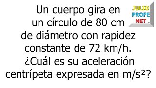 MOVIMIENTO CIRCULAR UNIFORME  Problema 1 [upl. by Leandro169]