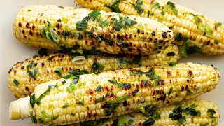 Grilled Corn amp Scallion Oil Bap Nuong Mo Hanh [upl. by Alarise]