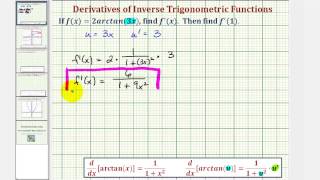 Ex Find a Derivative of a Arctangent Function with the Chain Rule [upl. by Yarod711]