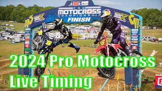 2024 Pro Motocross Thunder Valley Round 3 Live Timing [upl. by Eiramyllek]