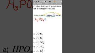 química quimicaperfecta Cuál es la fórmula química del ion dihidrógeno fosfato [upl. by Neysa]