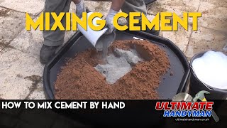 How to mix cement by hand [upl. by Eitsyrc]